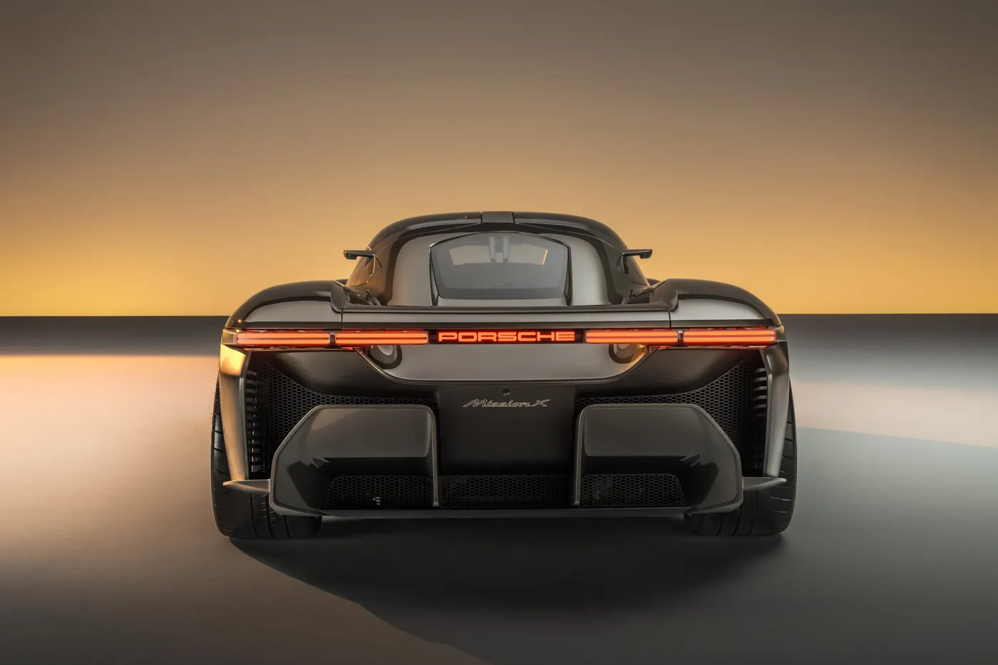2023's Mission X Concept gave us a glimpse of a possible mid engine Porsche supercar - rear