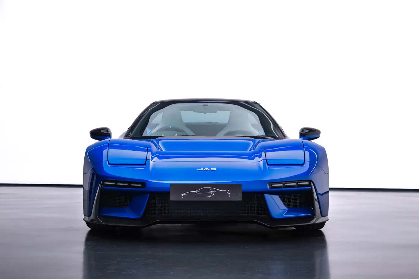JAS Tensei: front profile metallic blue studio setting