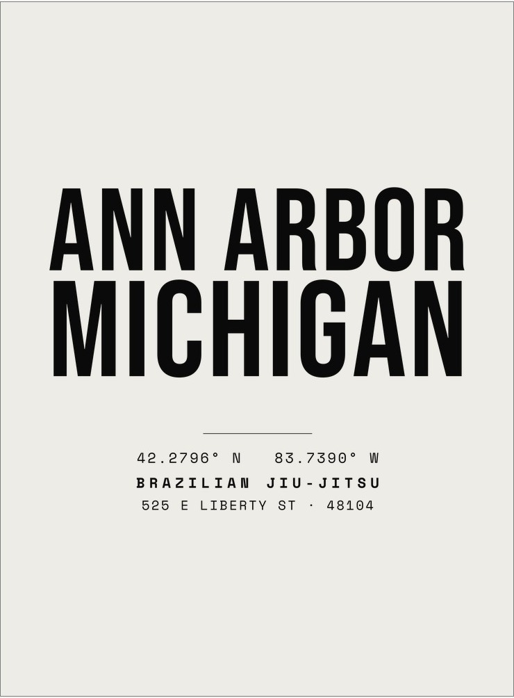 Ann Arbor Michigan design — light colorway
