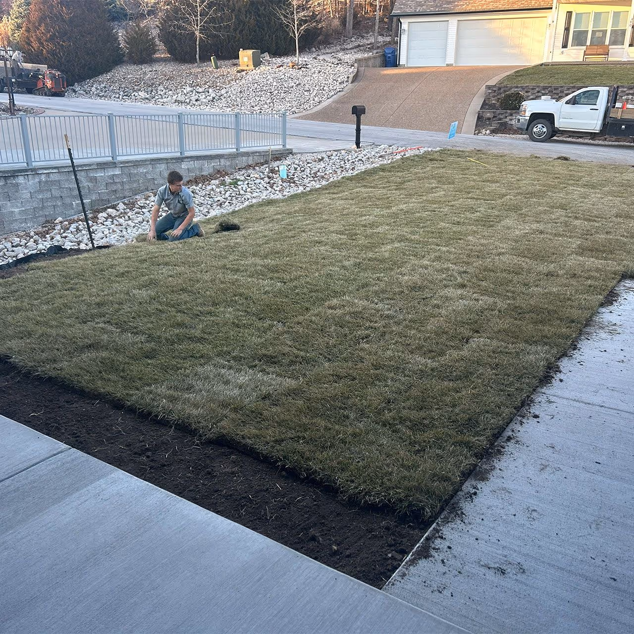 professional sod installation by Landmark Lawncare in Lake of the Ozarks Missouri