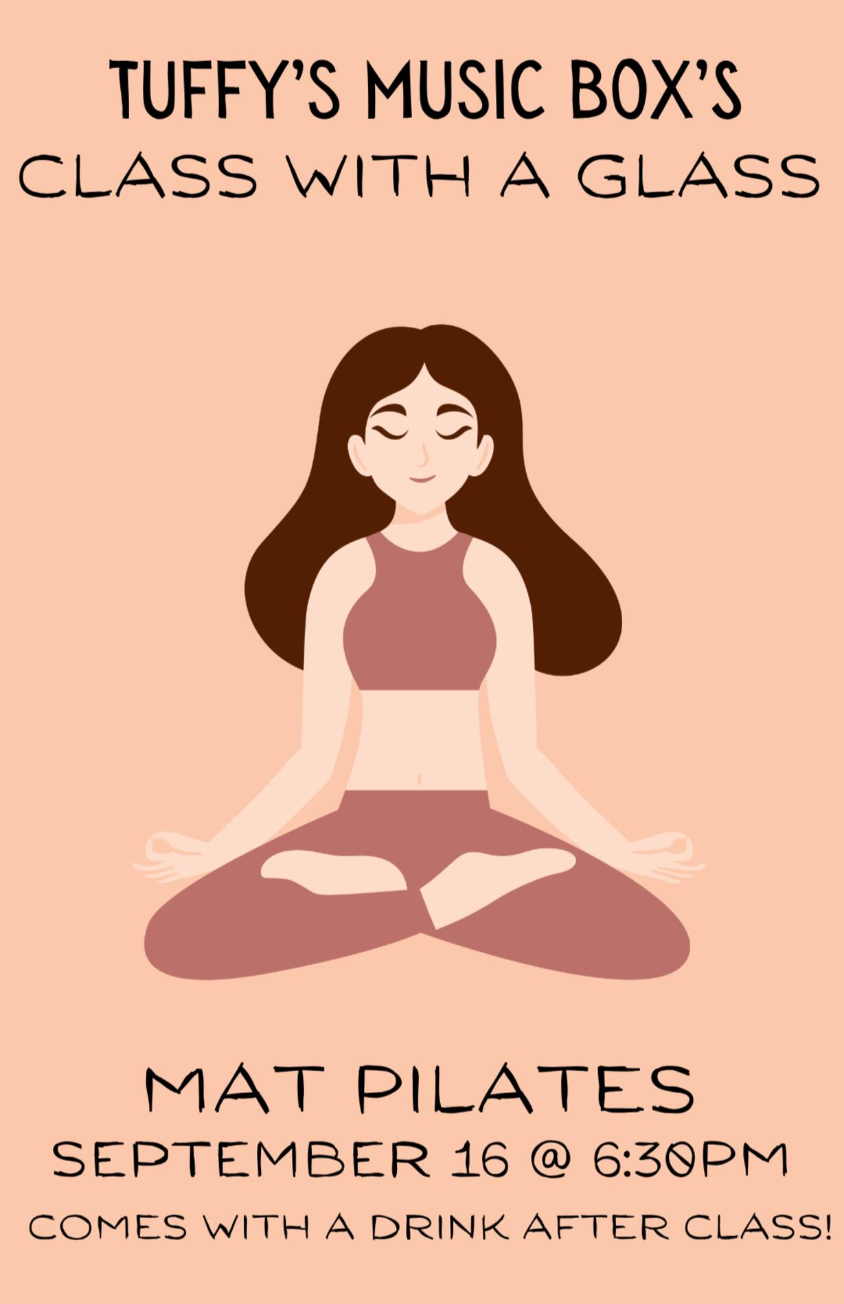 Pilates Class with a Glass