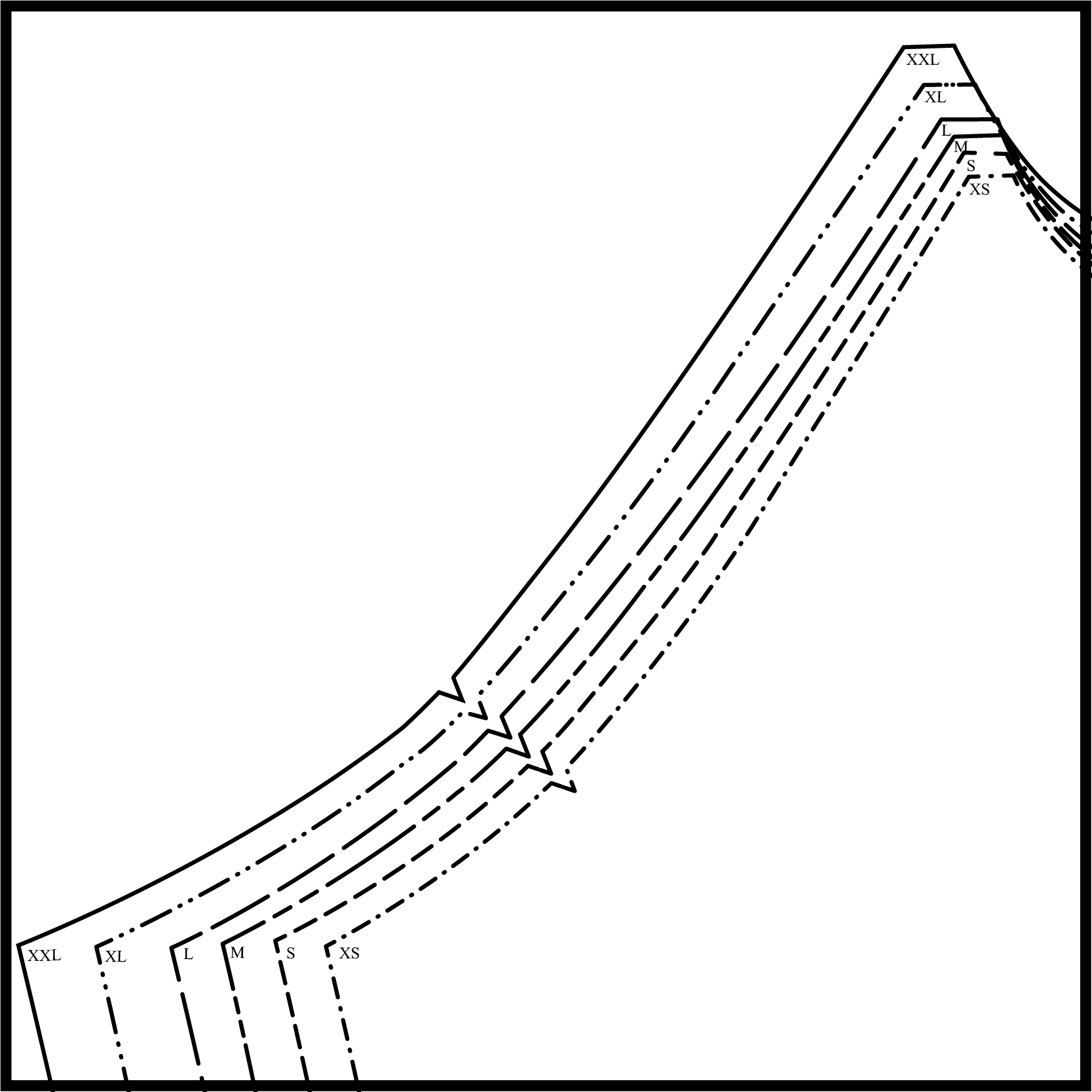 Compound curve with curved text label