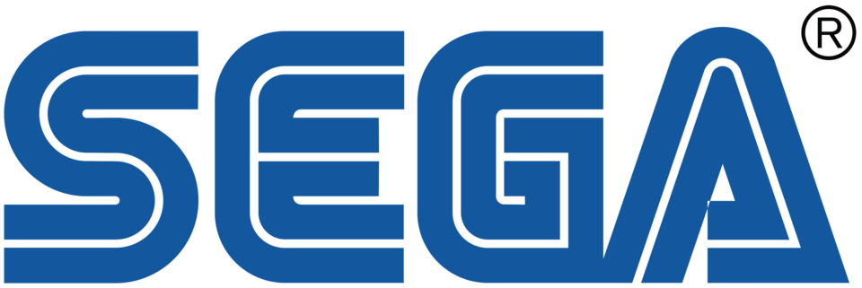 SEGA logo in blue with a registered trademark symbol.