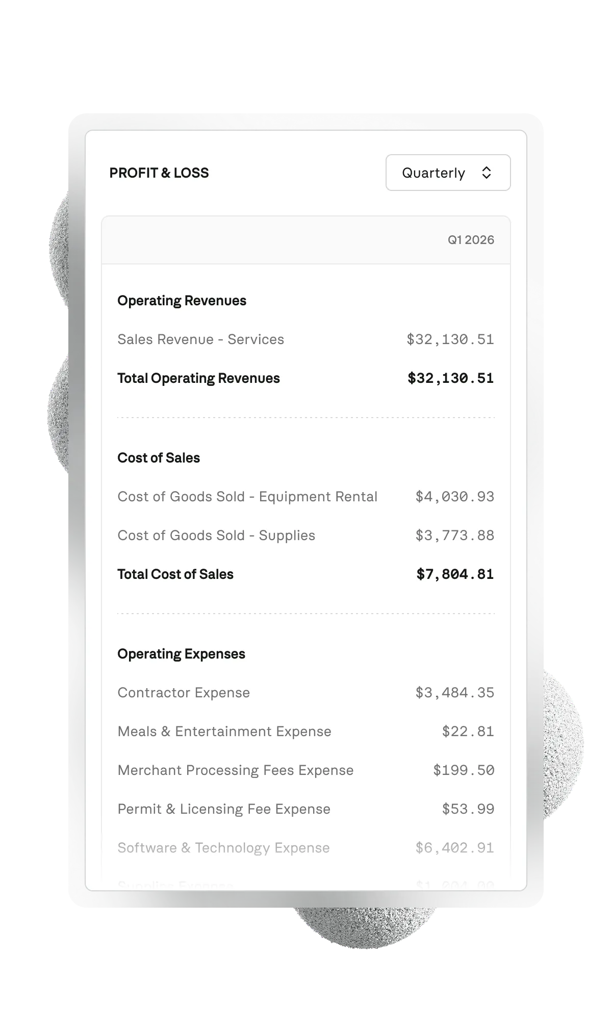 Asset managed bookkeeping interface showing monthly books and reconciled transactions