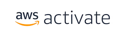 AWS Activate program logo with the Amazon smile icon.