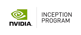 NVIDIA Inception Program logo split by vertical line.