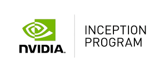 NVIDIA Inception Program logo split by vertical line.