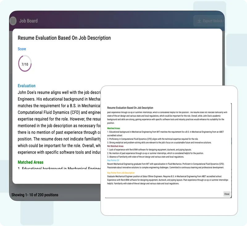 ORO AI Automated Job Search main interface background