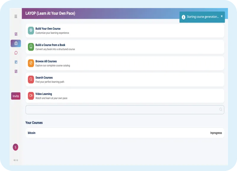 ORO AI Layop screen showing AI writing and generating
options