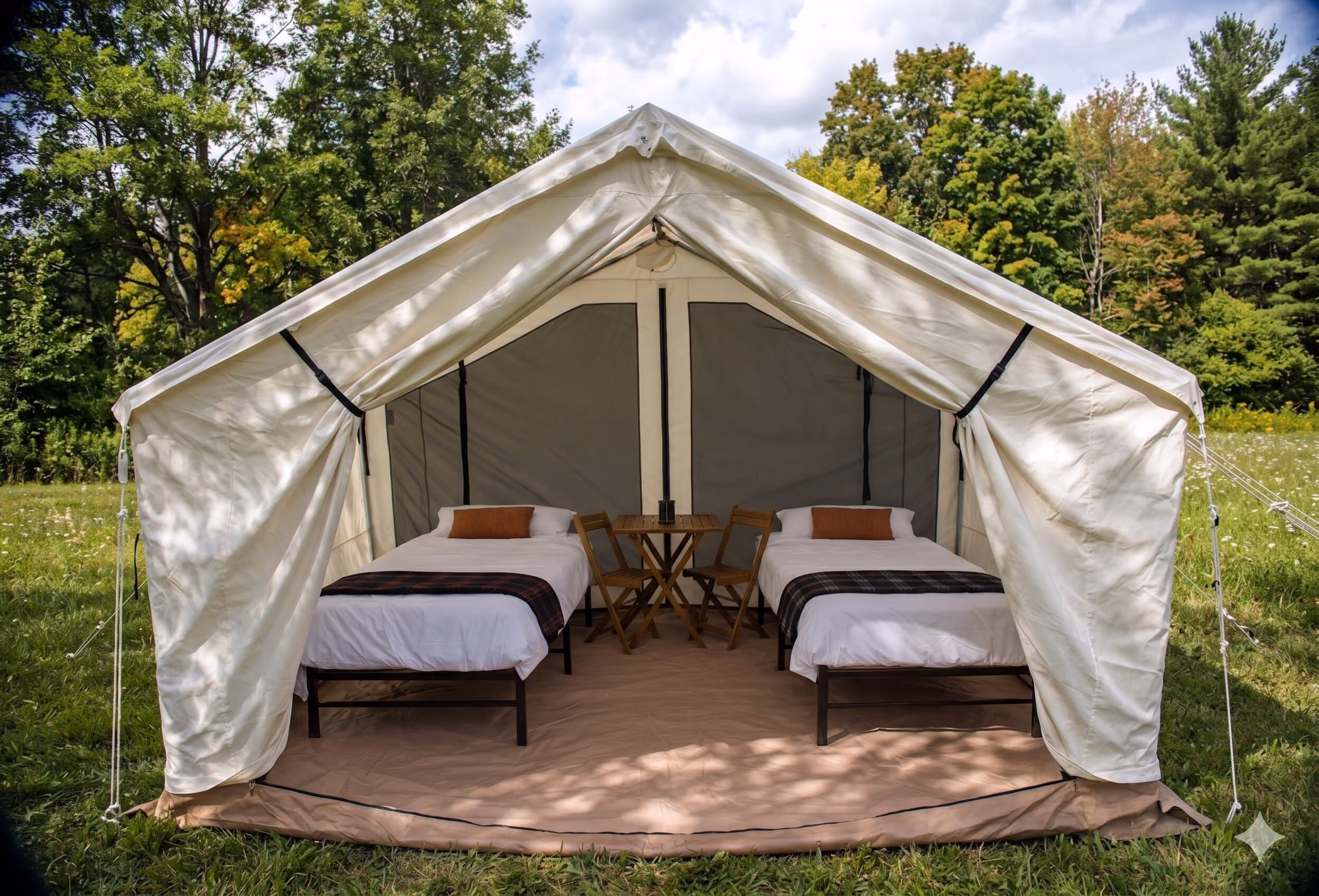 One queen yurt (accomodates 1-2)