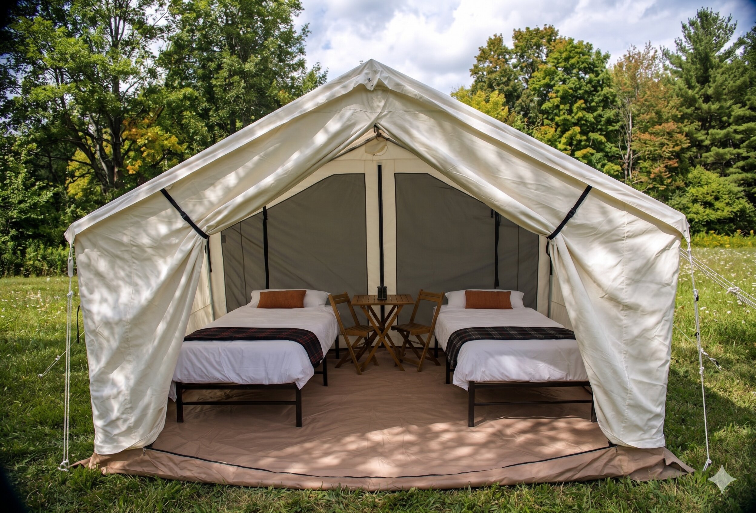 One queen yurt (accomodates 1-2)