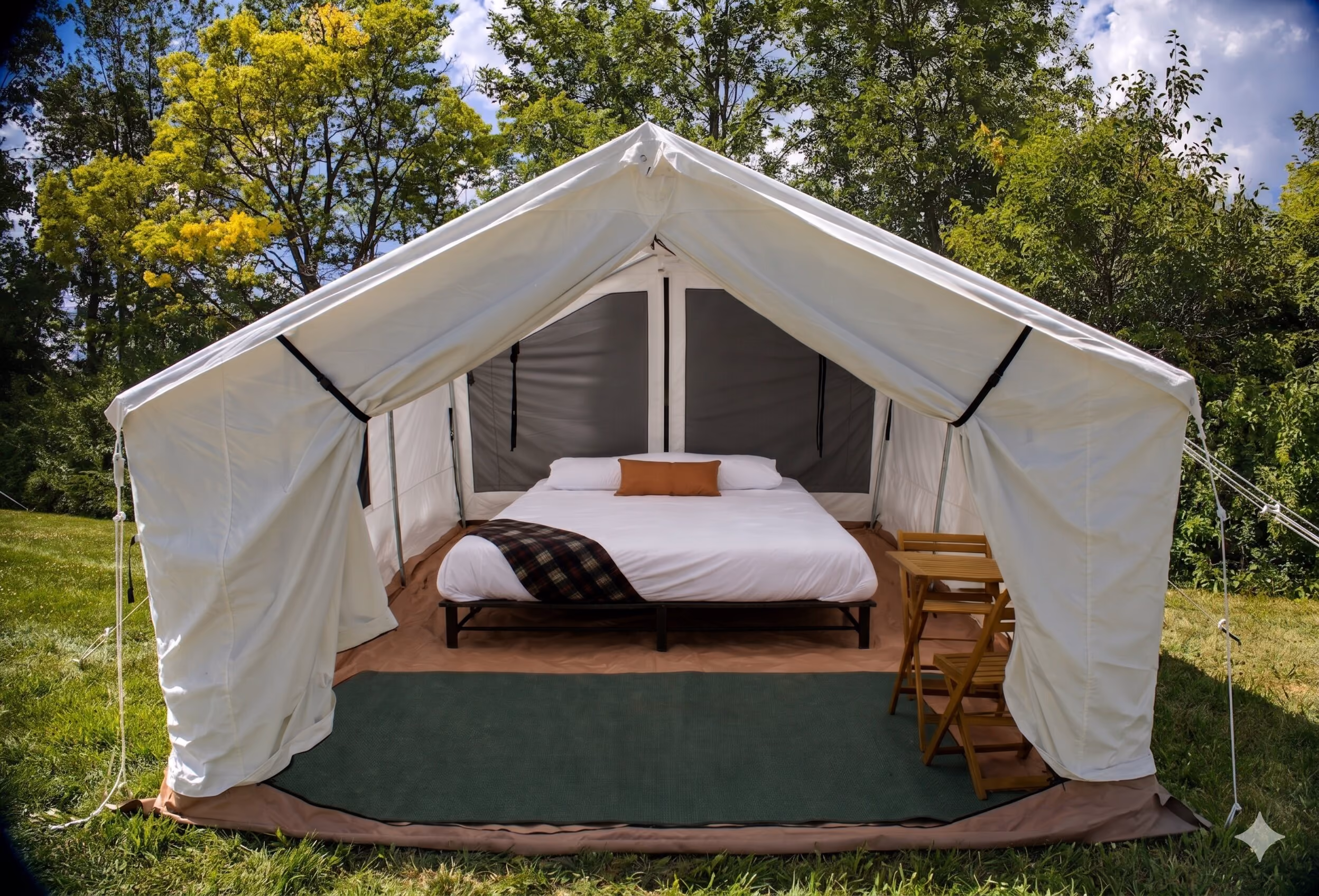 One queen yurt (accomodates 1-2)