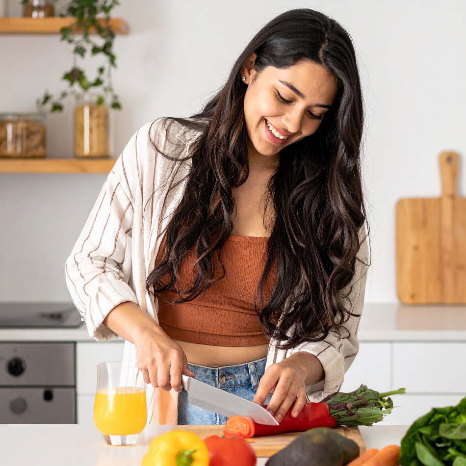 Woman Cooking
