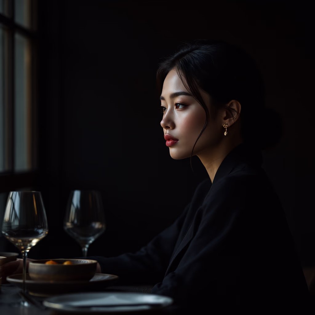 [headshot] image of a customer (for a japanese restaurant)