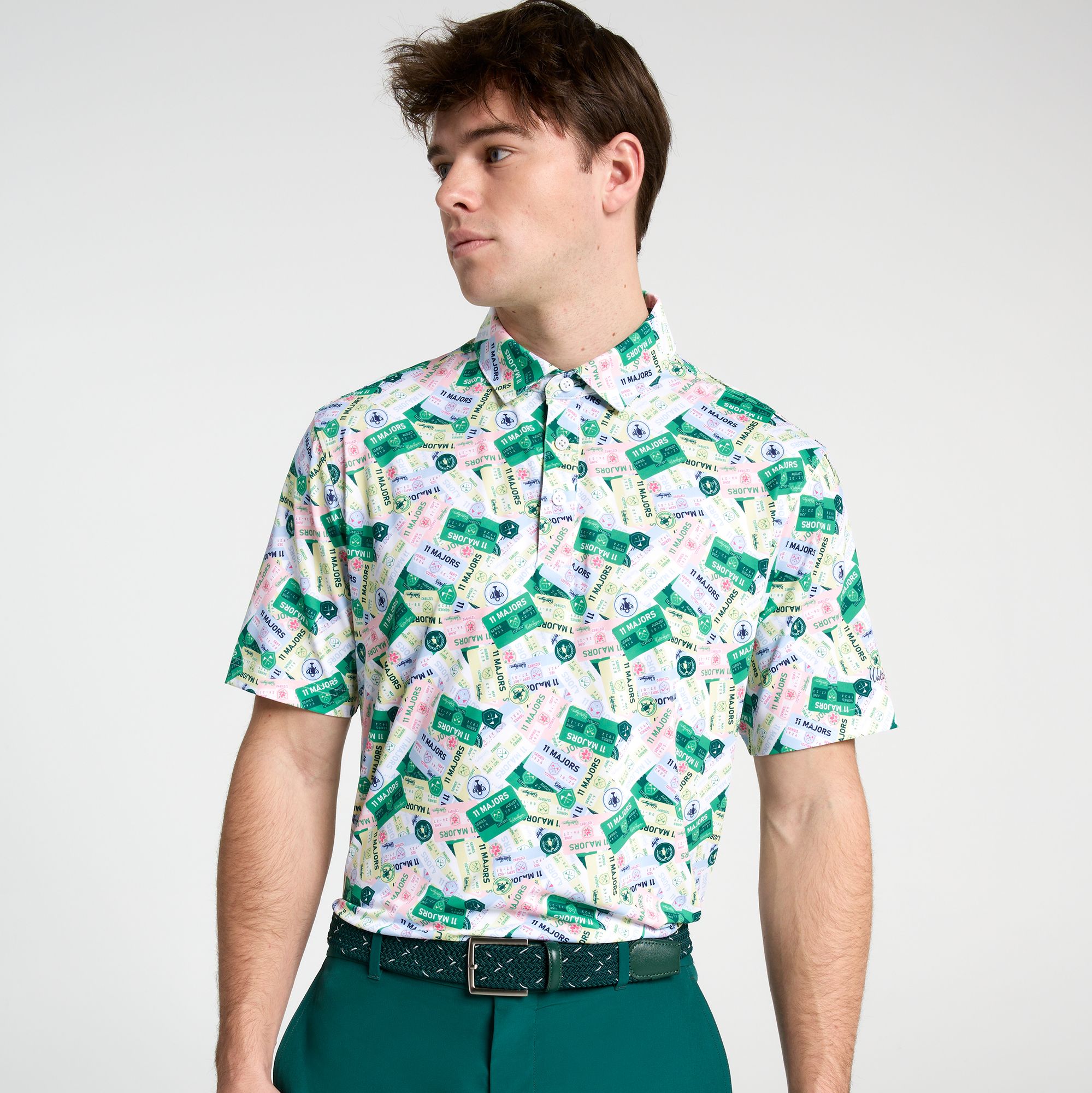 Walter Hagen Men's Performance 11 Bloom Printed Golf Polo