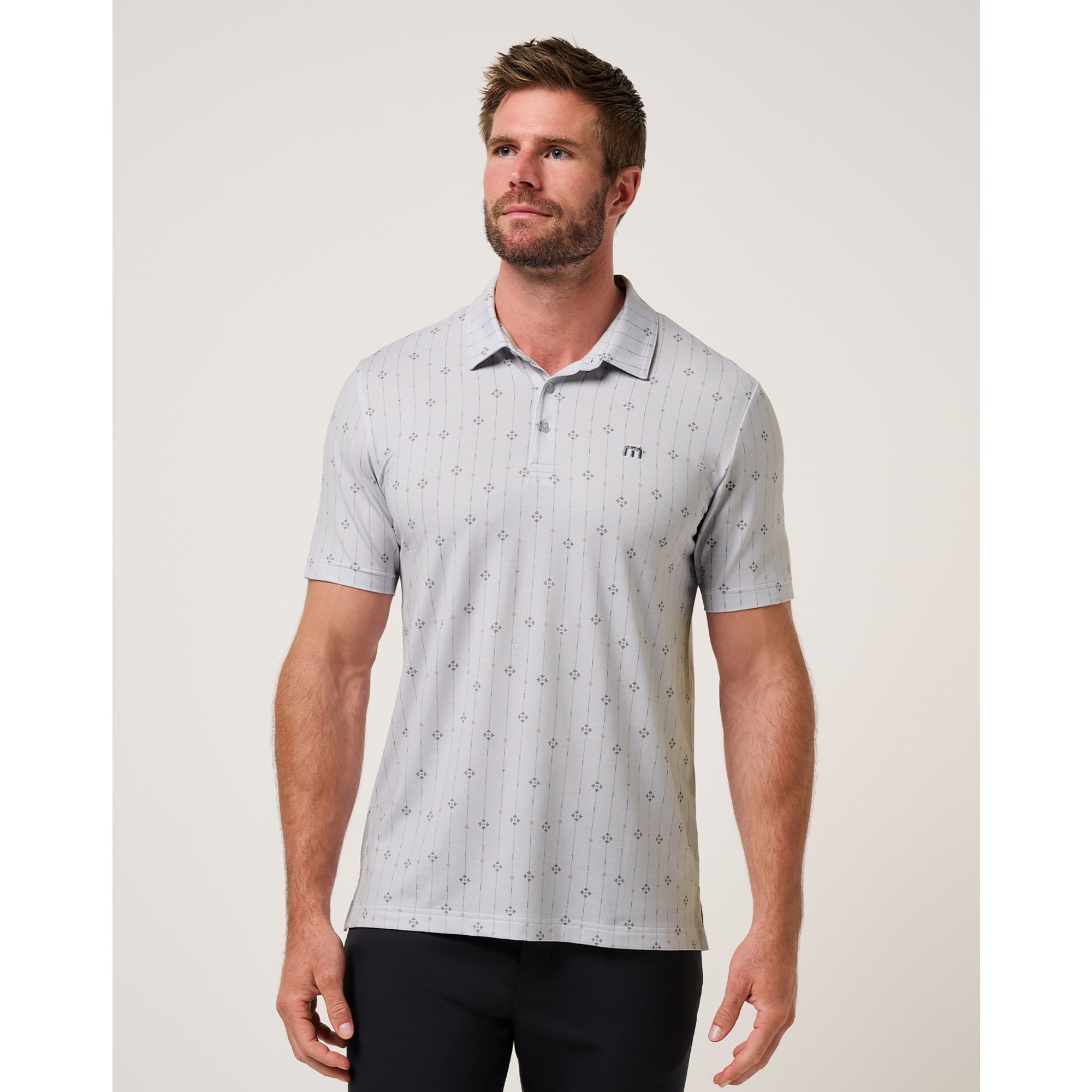 TravisMathew Men's Featherweight Deco Golf Polo