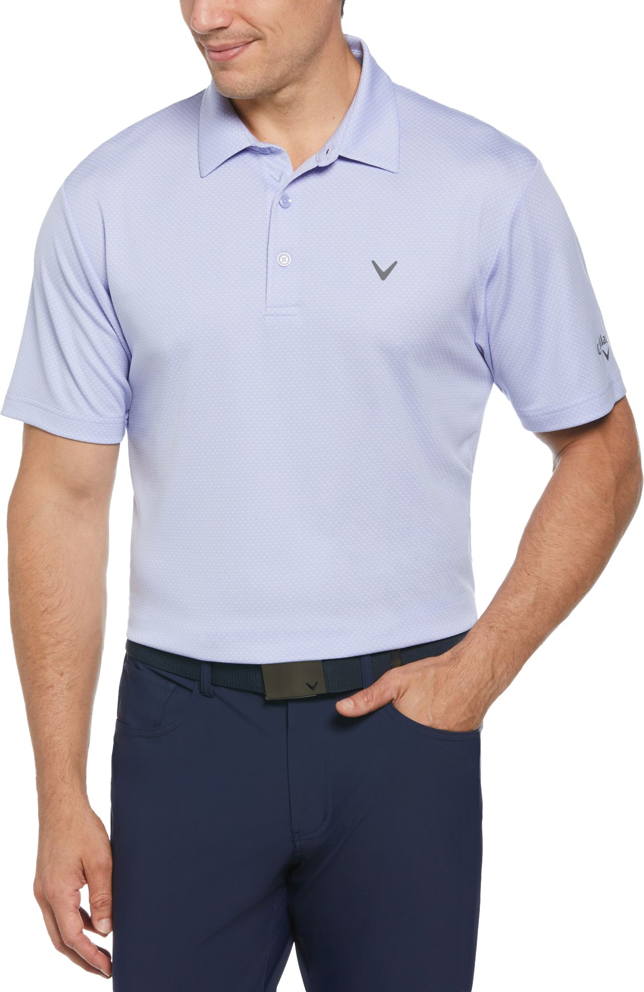 Callaway Men's Pro Spin Chevron Jacquard Short Sleeve Golf Polo