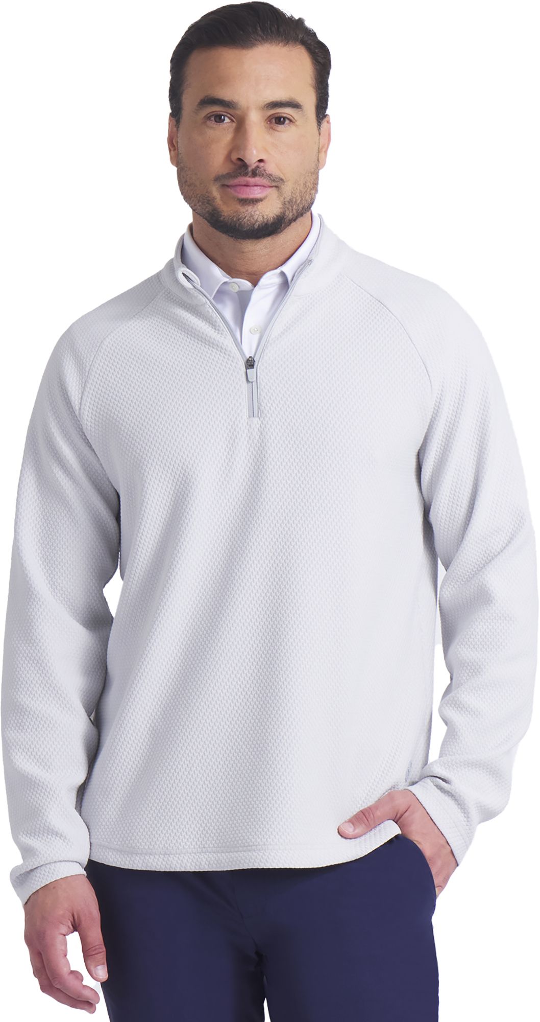 PUMA Men's Boulder 2.0 Golf 1/4 Zip, Small, Ash Gray