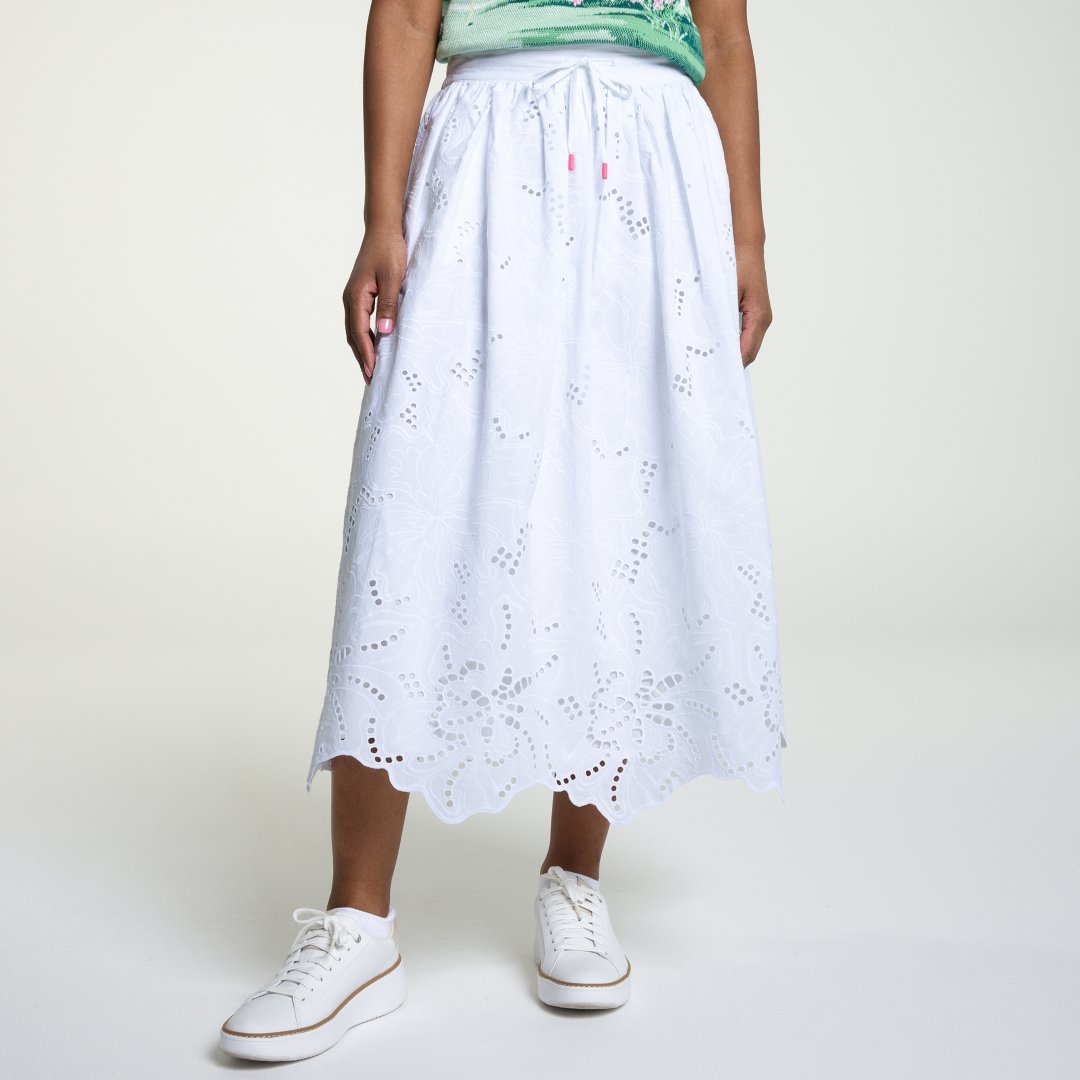 Walter Hagen Women's Clubhouse Eyelet Midi Skirt