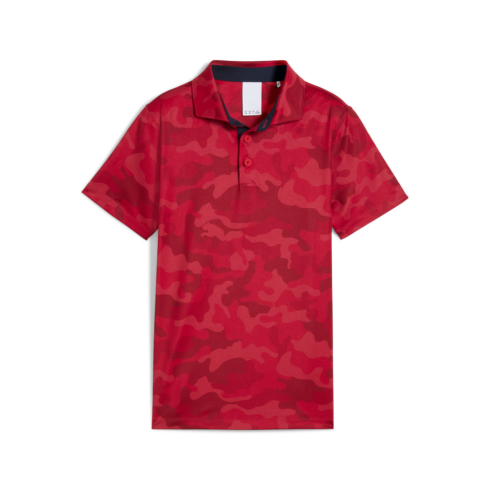 Boy's Volition Camo Golf Polo Strong