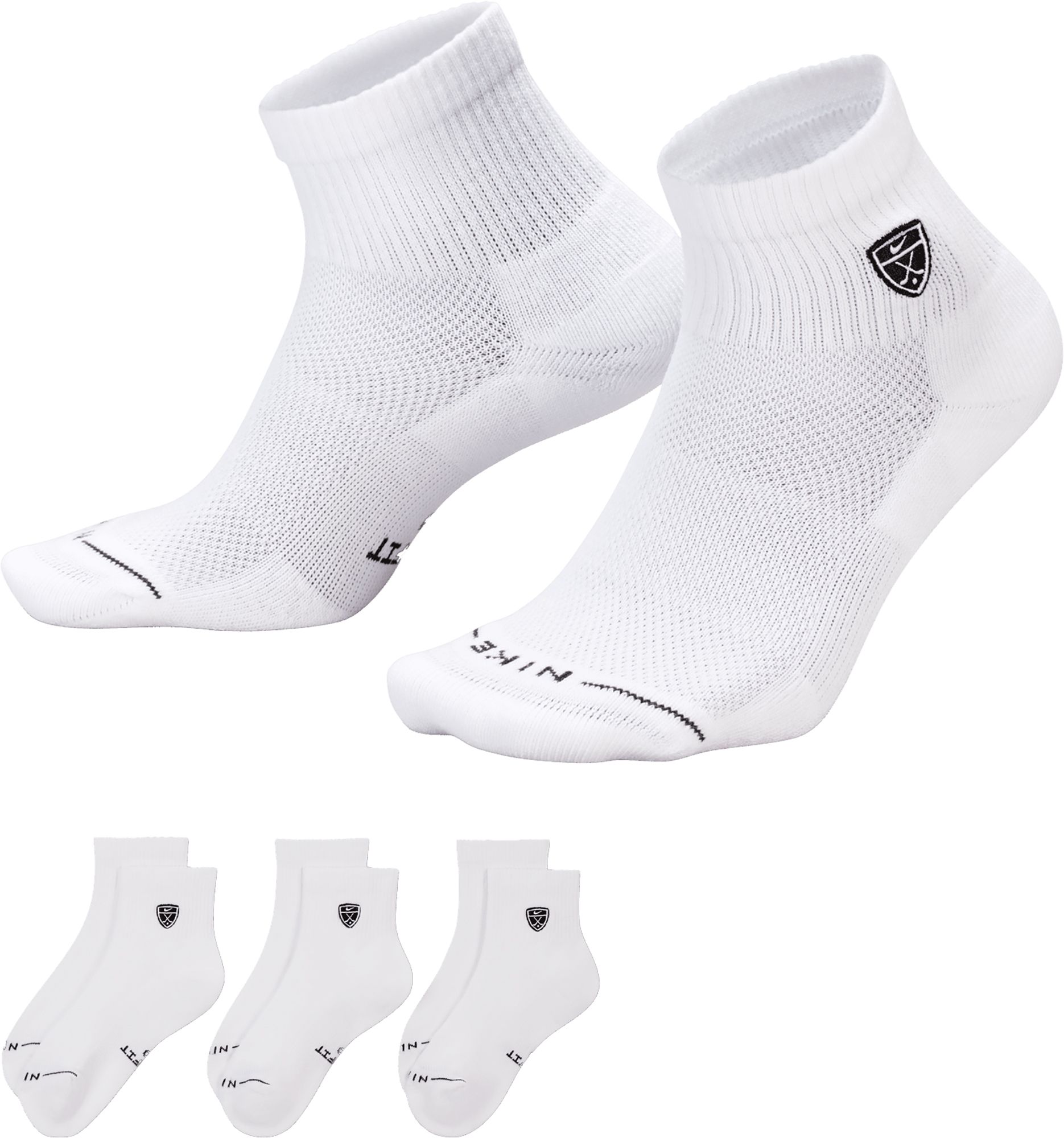 Nike Men's Everyday Elevated Shield Golf Ankle Socks 3 Pack