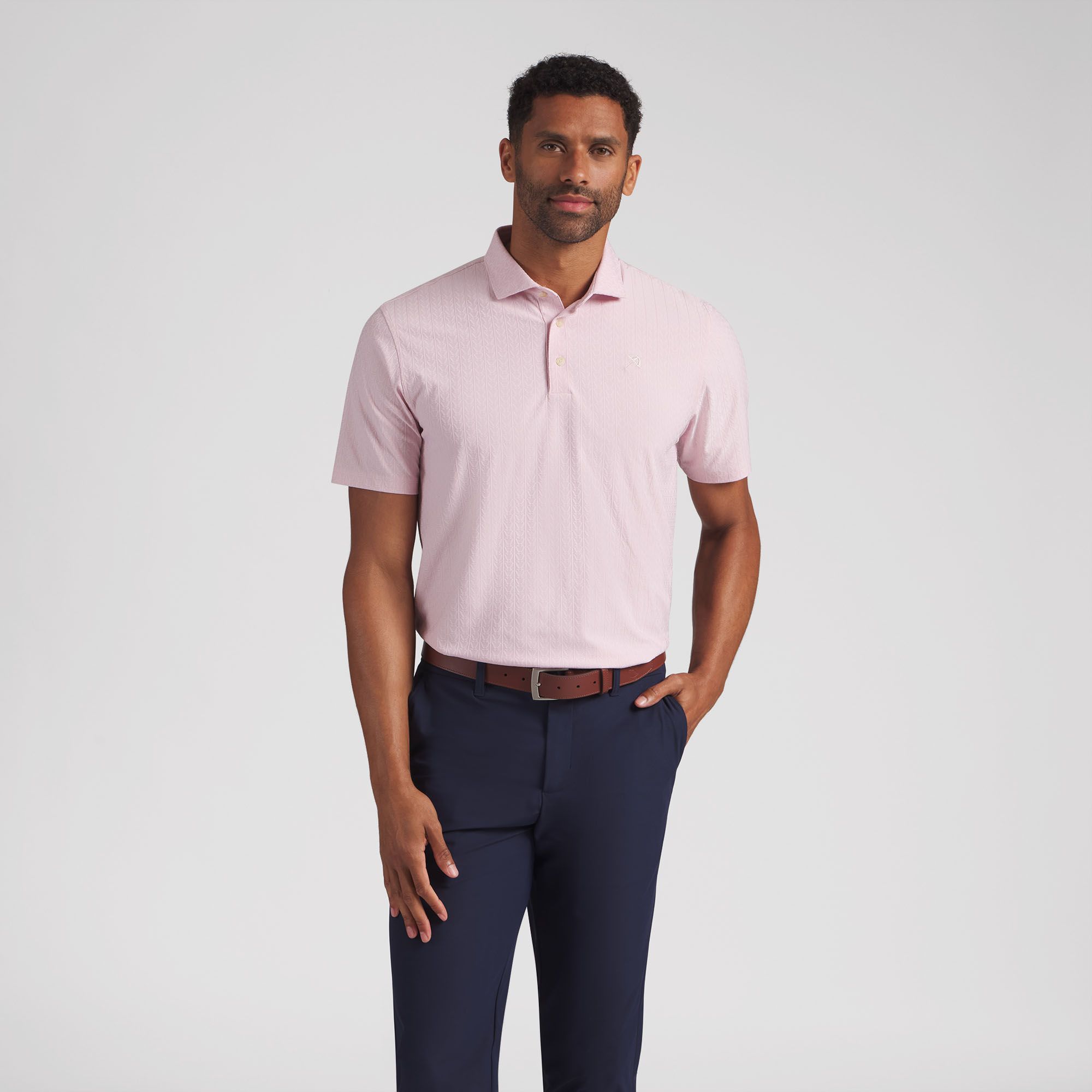 PUMA X AP Men's MATTR Textured Golf Polo