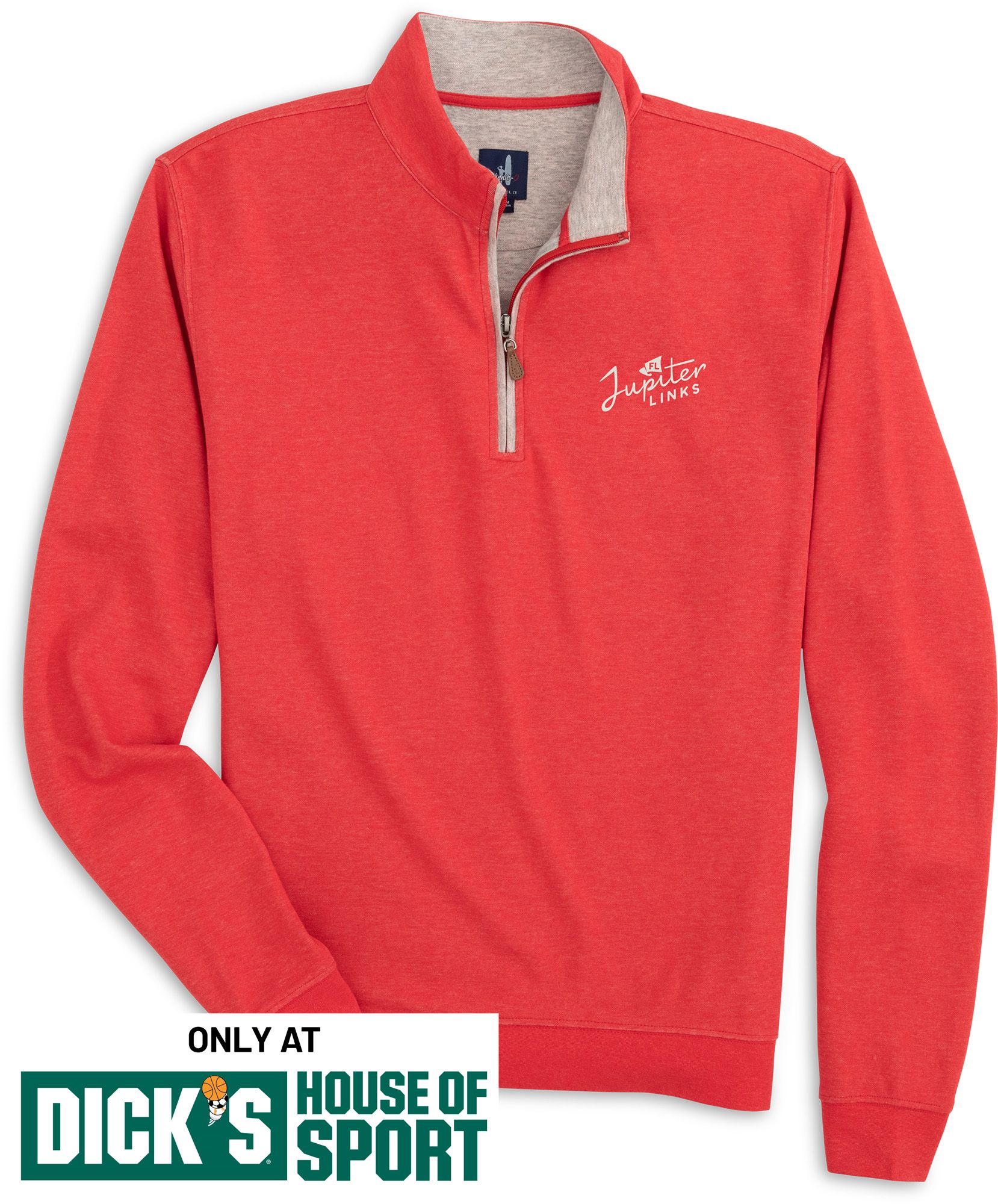 Johnnie-O Men's TGL Jupiter Links GC Red Sully 1/4 Zip Pullover