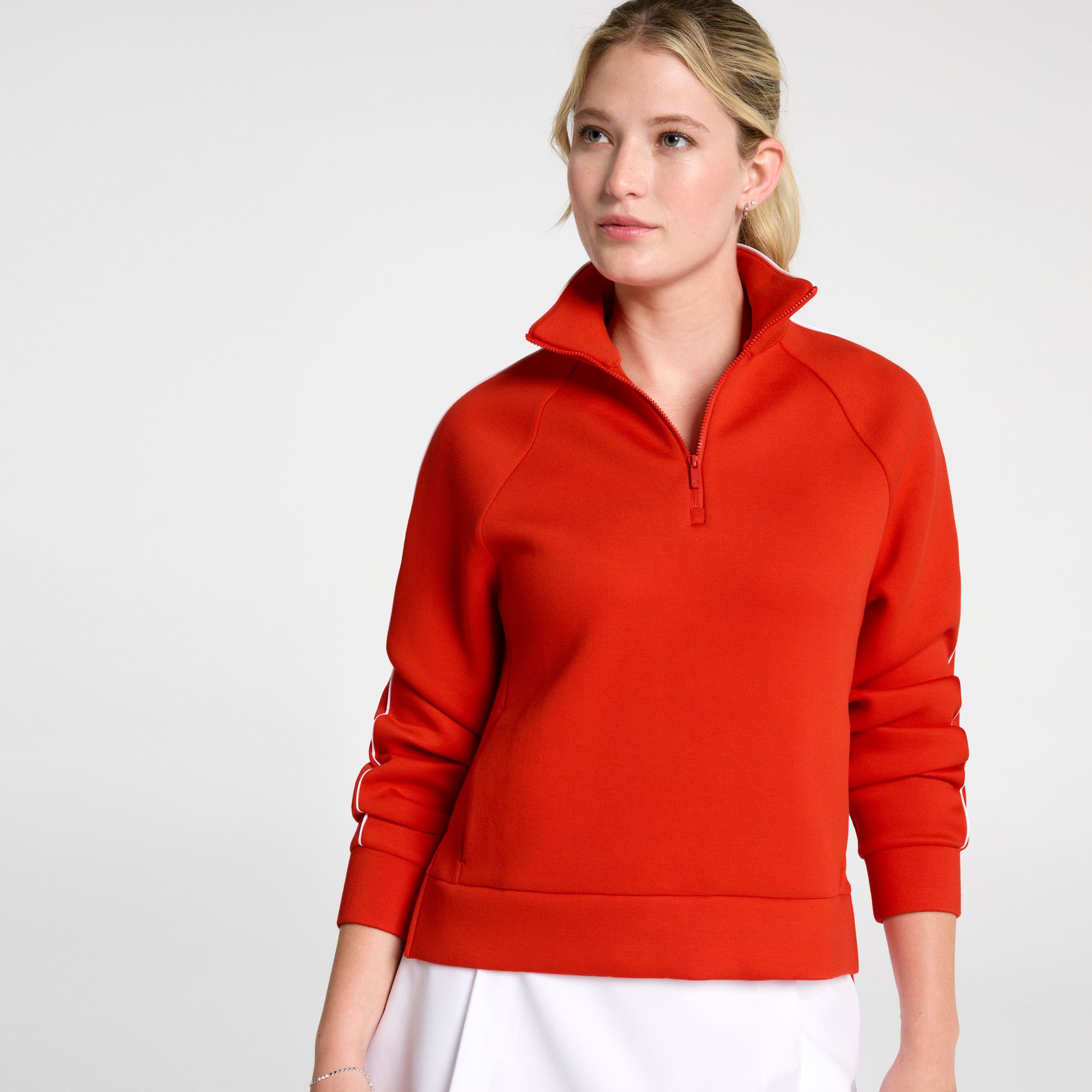 CALIA Women's Pique Soft Scuba 1/4 Zip Pullover