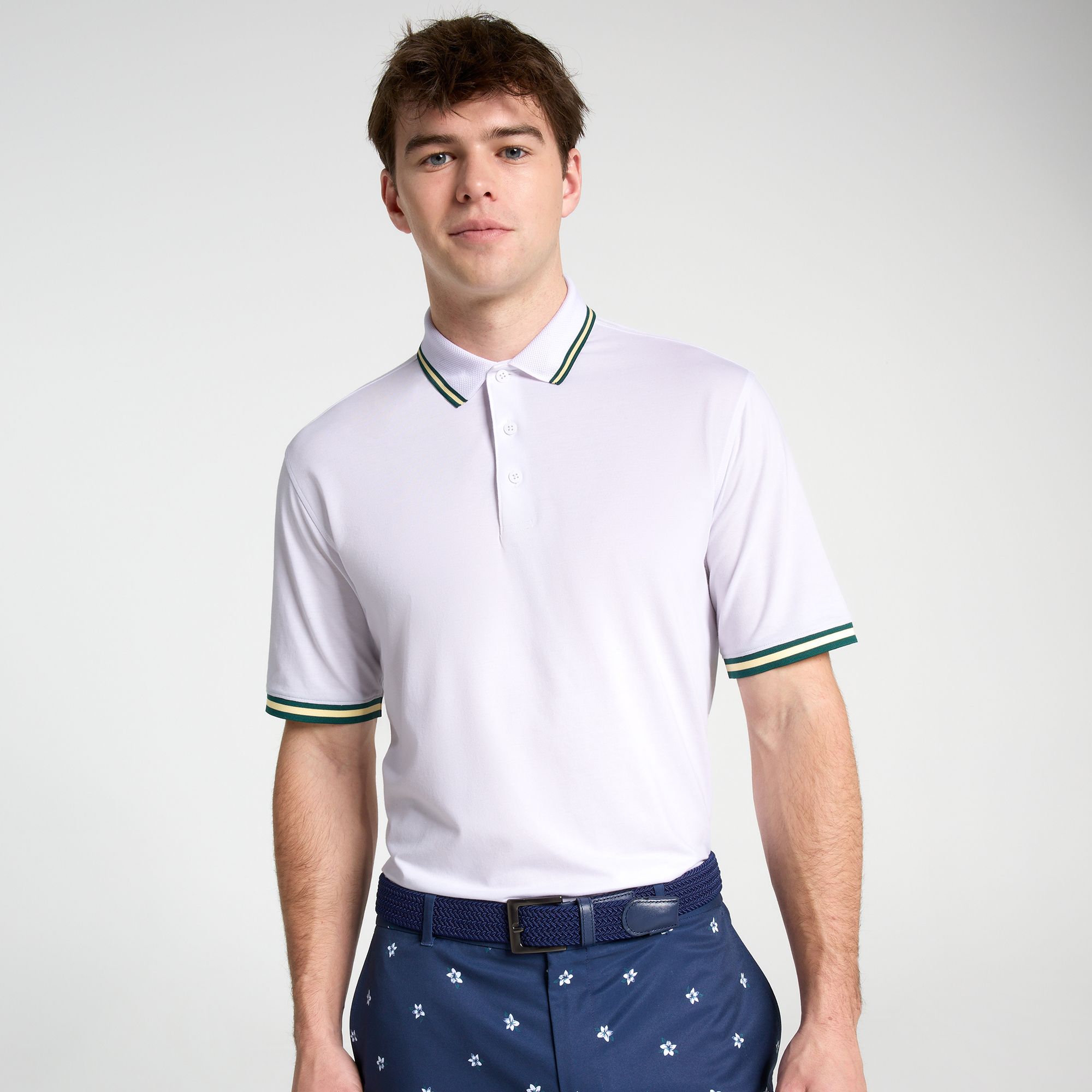 Walter Hagen Men's Performance 11 Bloom Pique Golf Polo