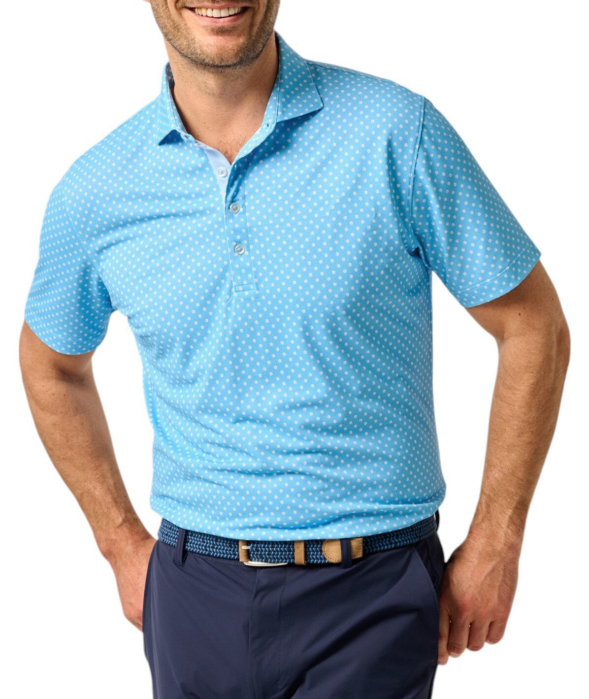 Johnnie-O Men's Daisy Performance Mesh Golf Polo