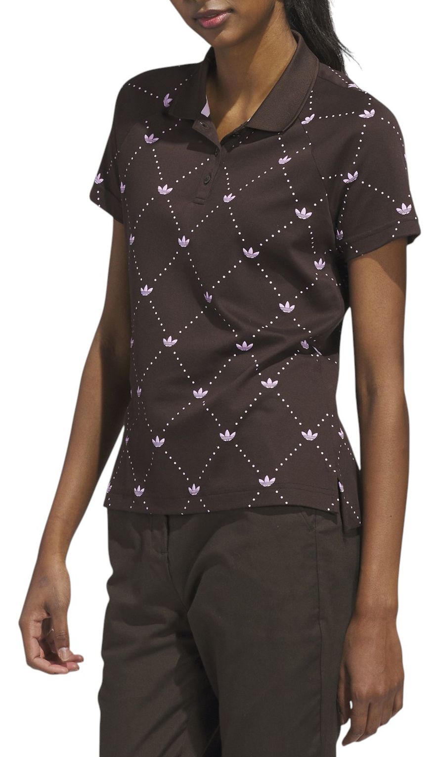 adidas Originals Women's Printed Trefoil Golf Polo