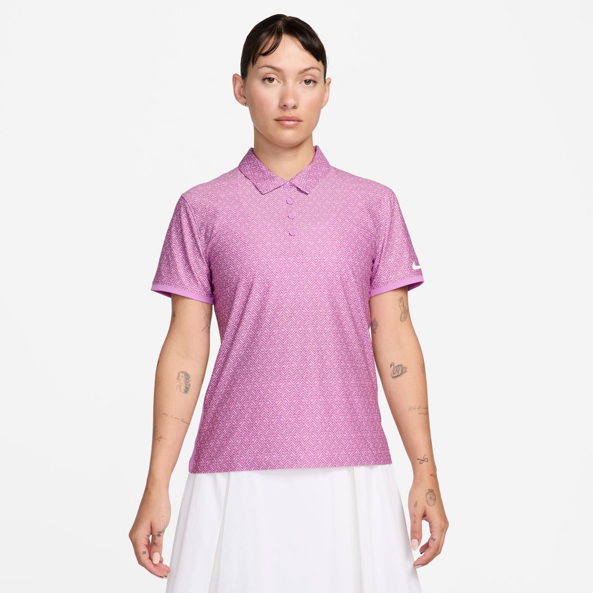 Nike Women's Victory Dri-FIT Short Sleeve Printed Golf Polo