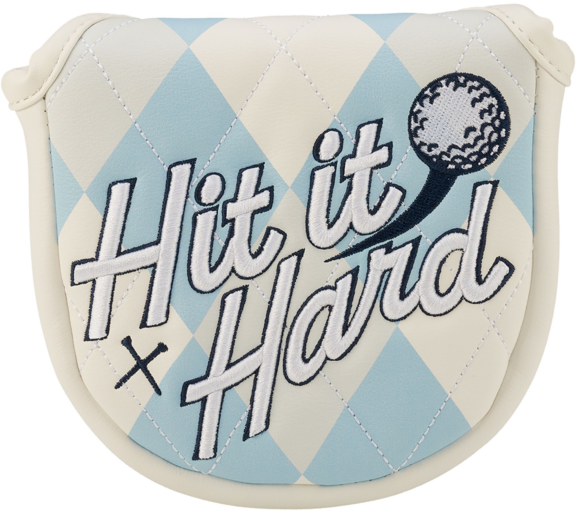Barstool Sports Hit It Hard Blue Argyle Mallet Putter Headcover