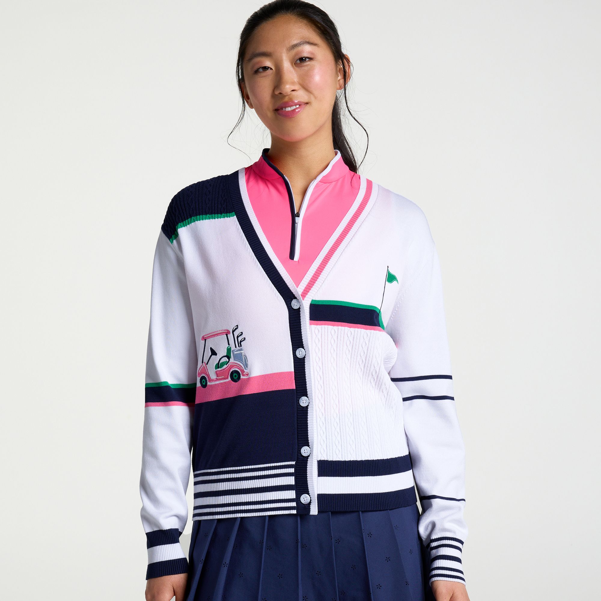 Walter Hagen Women's Golf Clubhouse Golf Cardigan