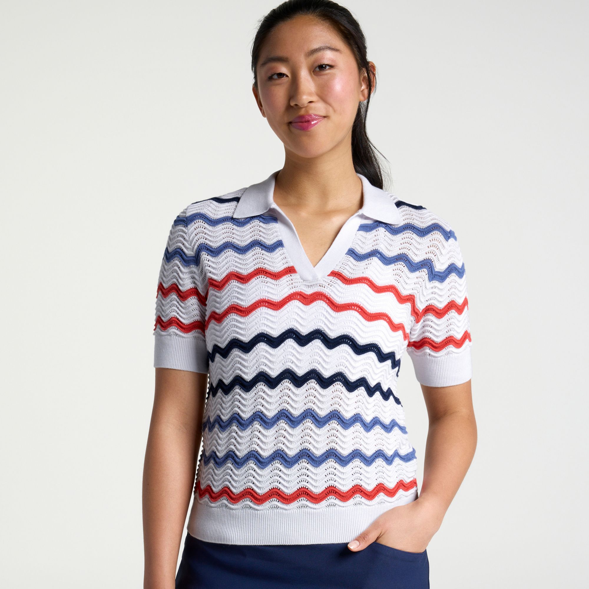 Walter Hagen Women's Short Sleeve Sweater