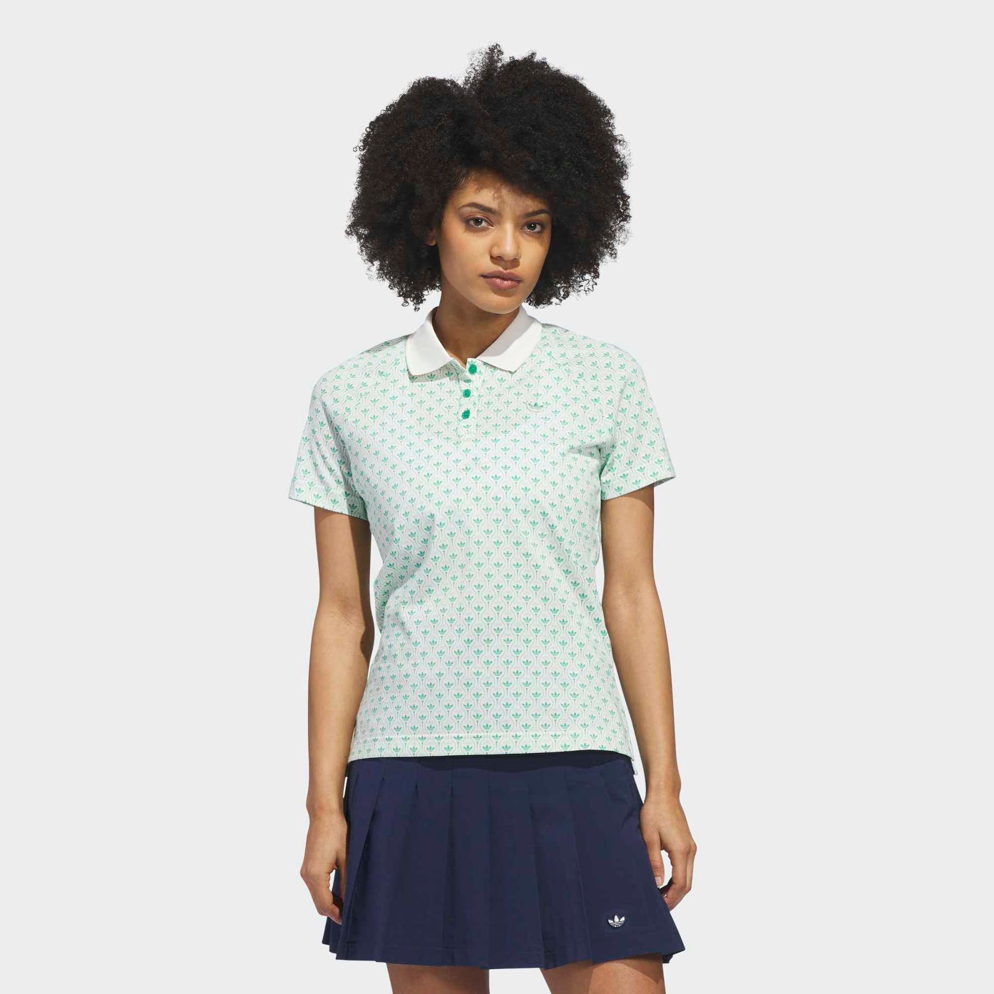 adidas Originals Women's All-Over Trefoil Golf Polo