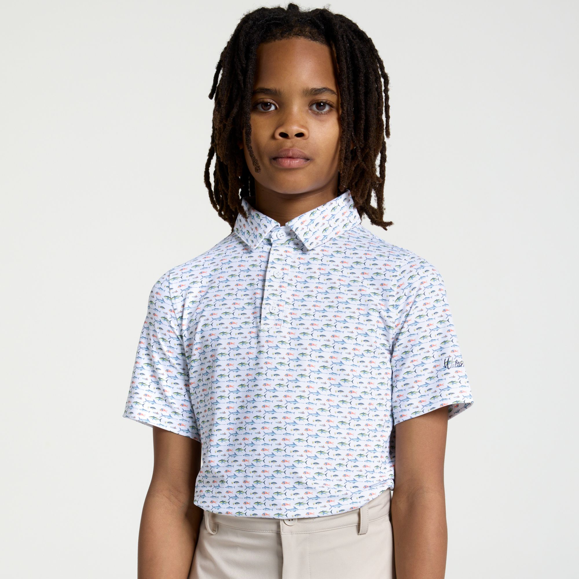 Walter Hagen Boys' Performance 11 Printed Polo