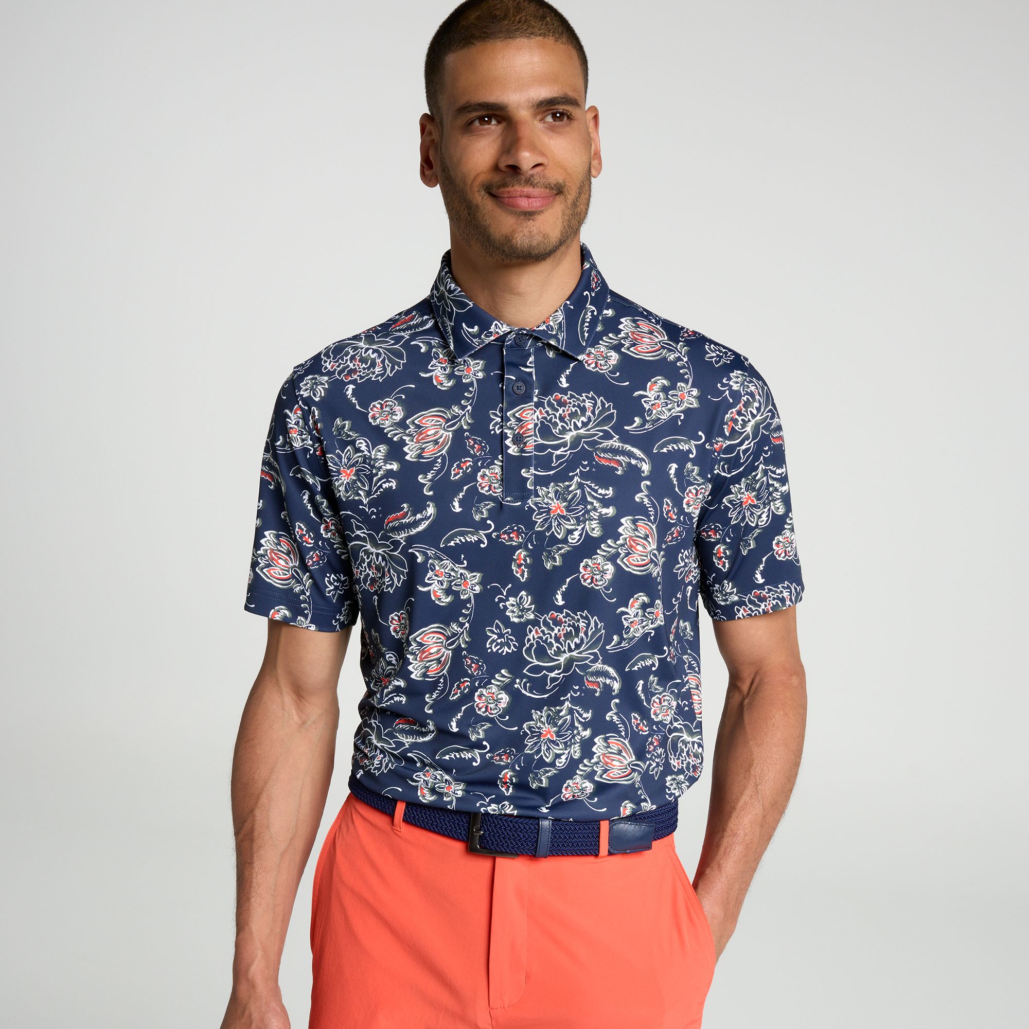 Walter Hagen Men's Performance 11 Novelty Print Golf Polo