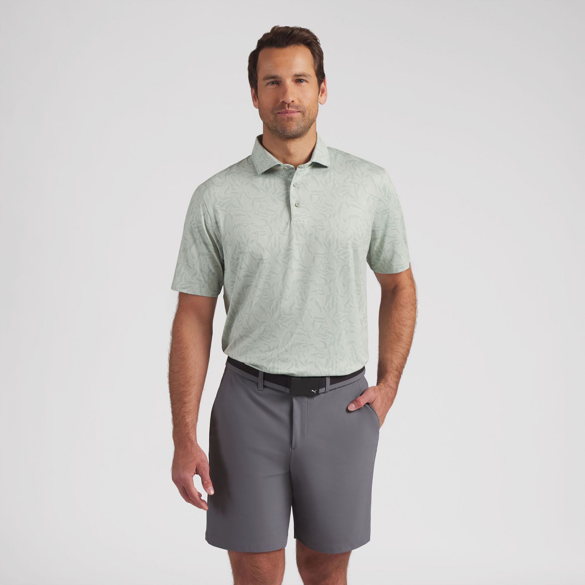 PUMA Men's CLOUDSPUN Marine Botanical Golf Polo