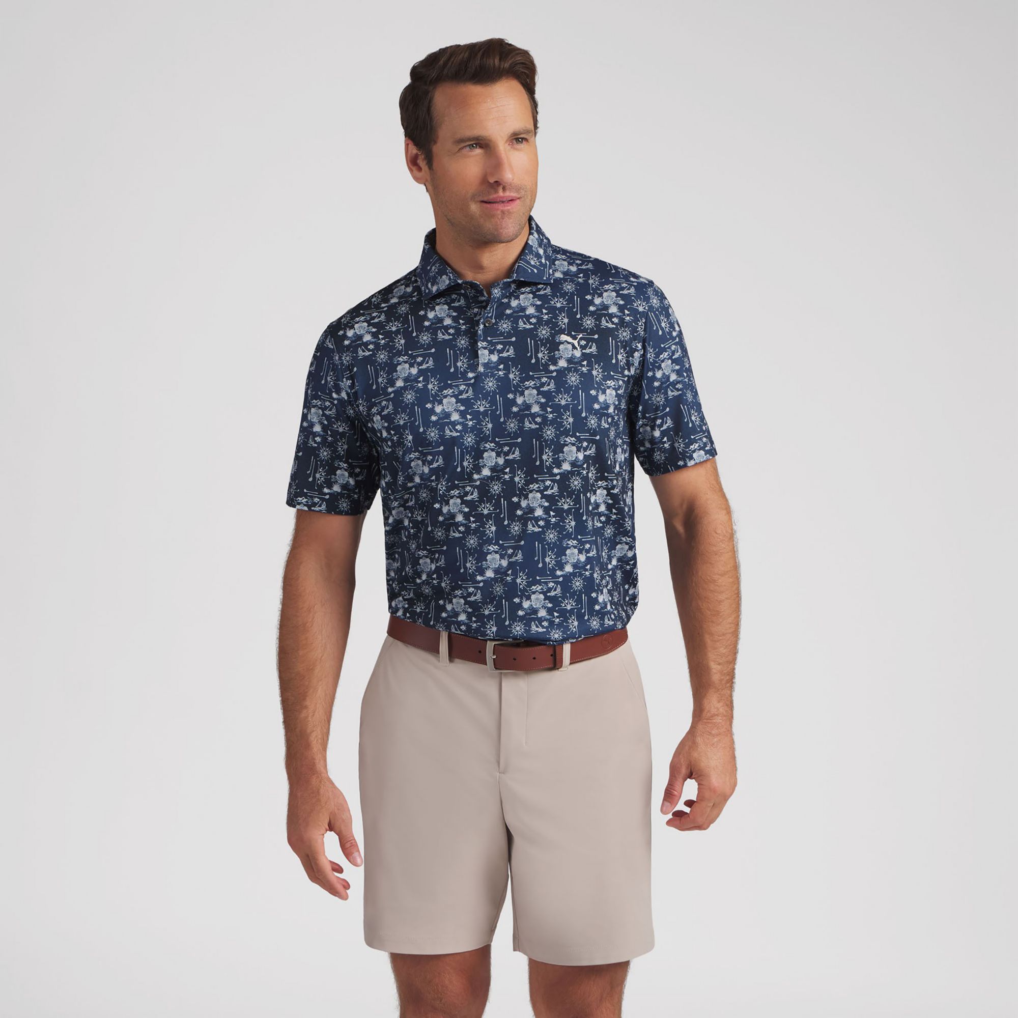 PUMA Men's CLOUDSPUN Coastal Claret Golf Polo