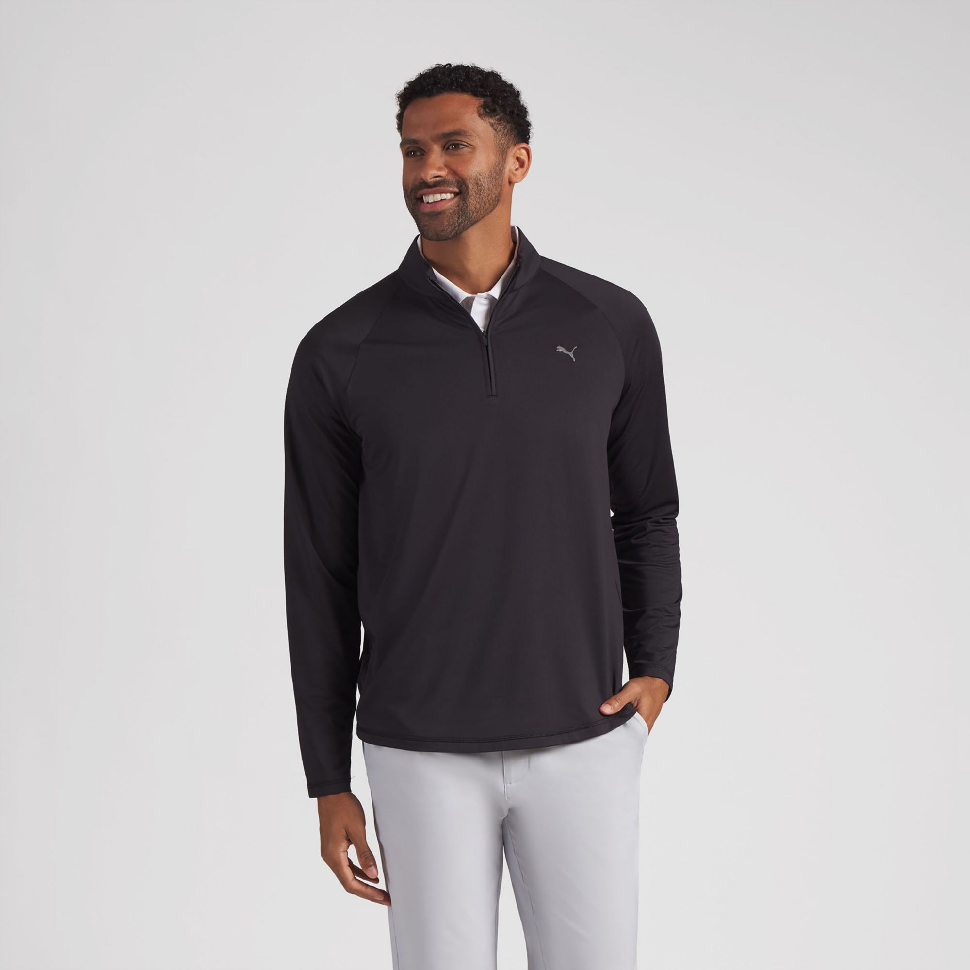 PUMA Men's Lightweight Grid LC Golf ¼ Zip