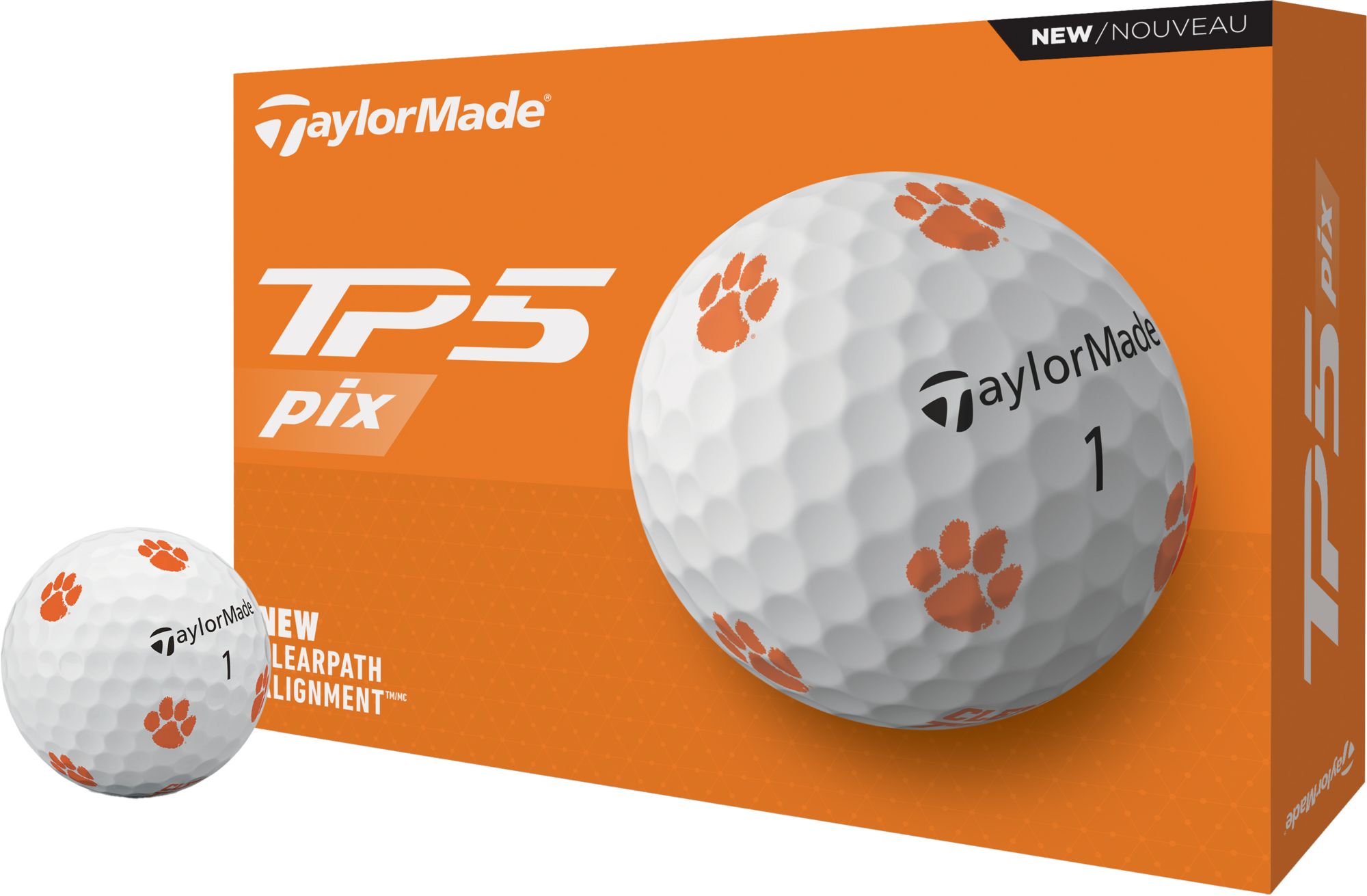 TaylorMade 2024 TP5 pix 3.0 Clemson Golf Balls