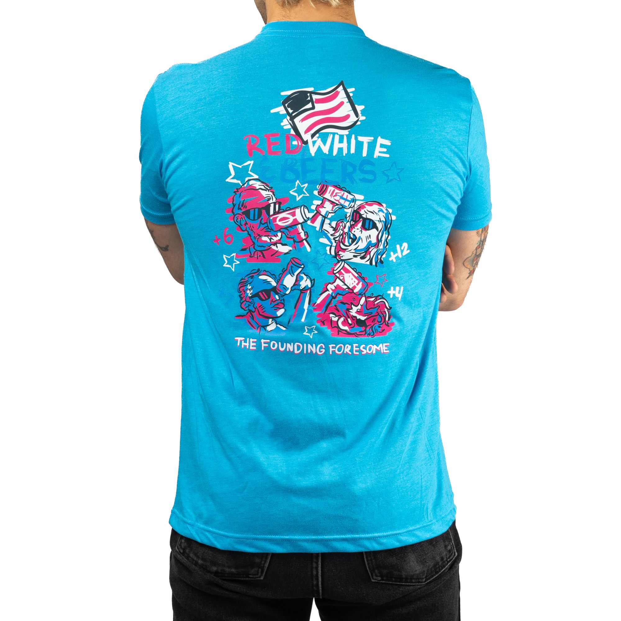 SWAG Men's Red, White, And Beers Golf T-Shirt