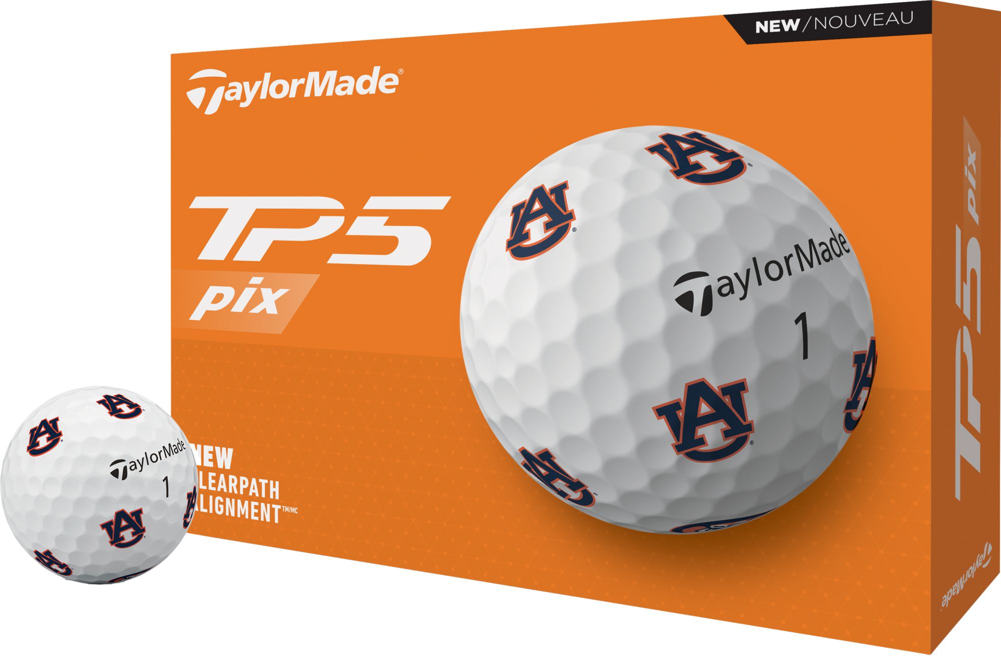 TaylorMade 2024 TP5 pix 3.0 Auburn Golf Balls