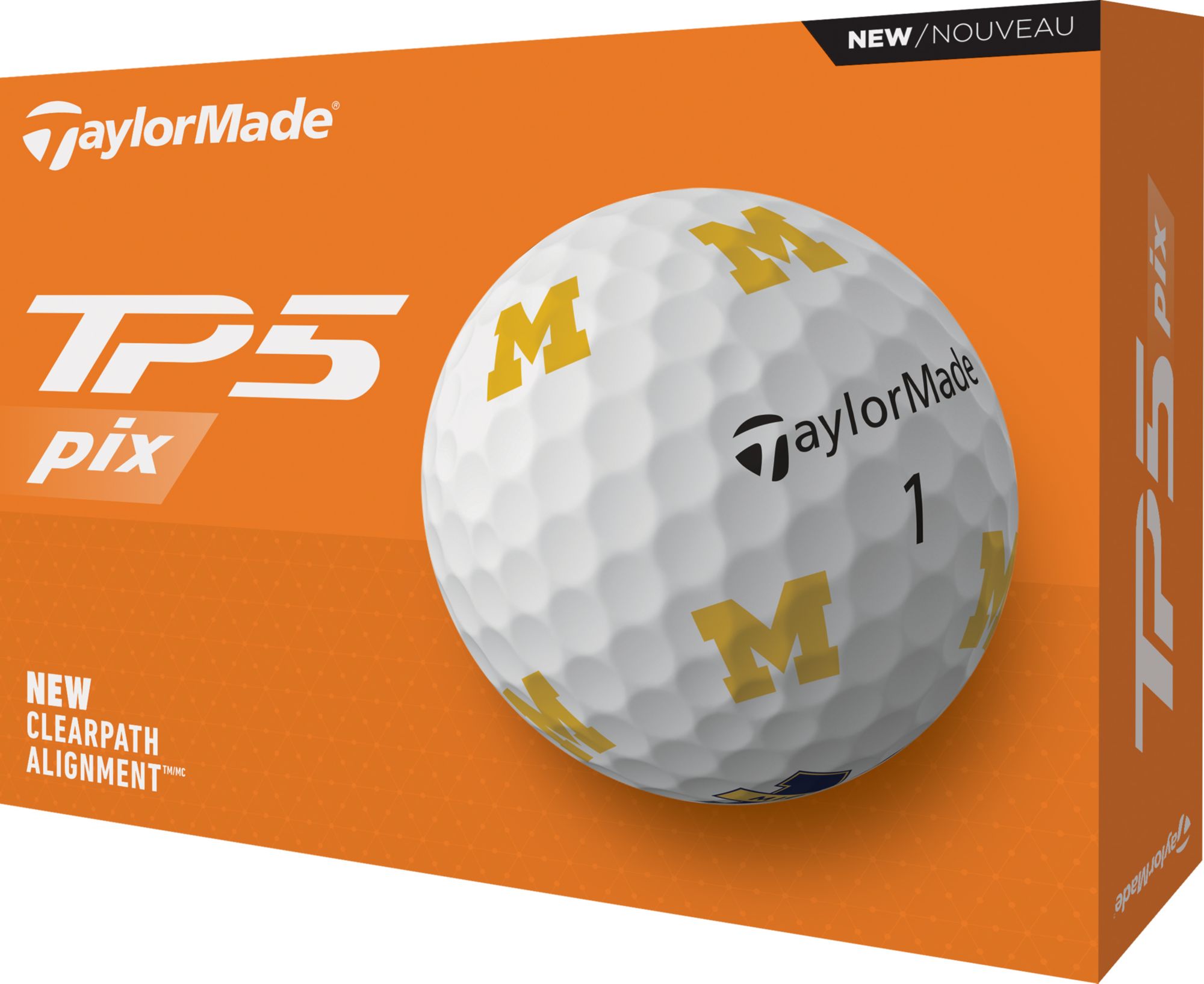 TaylorMade 2024 TP5 pix 3.0 Michigan Golf Balls
