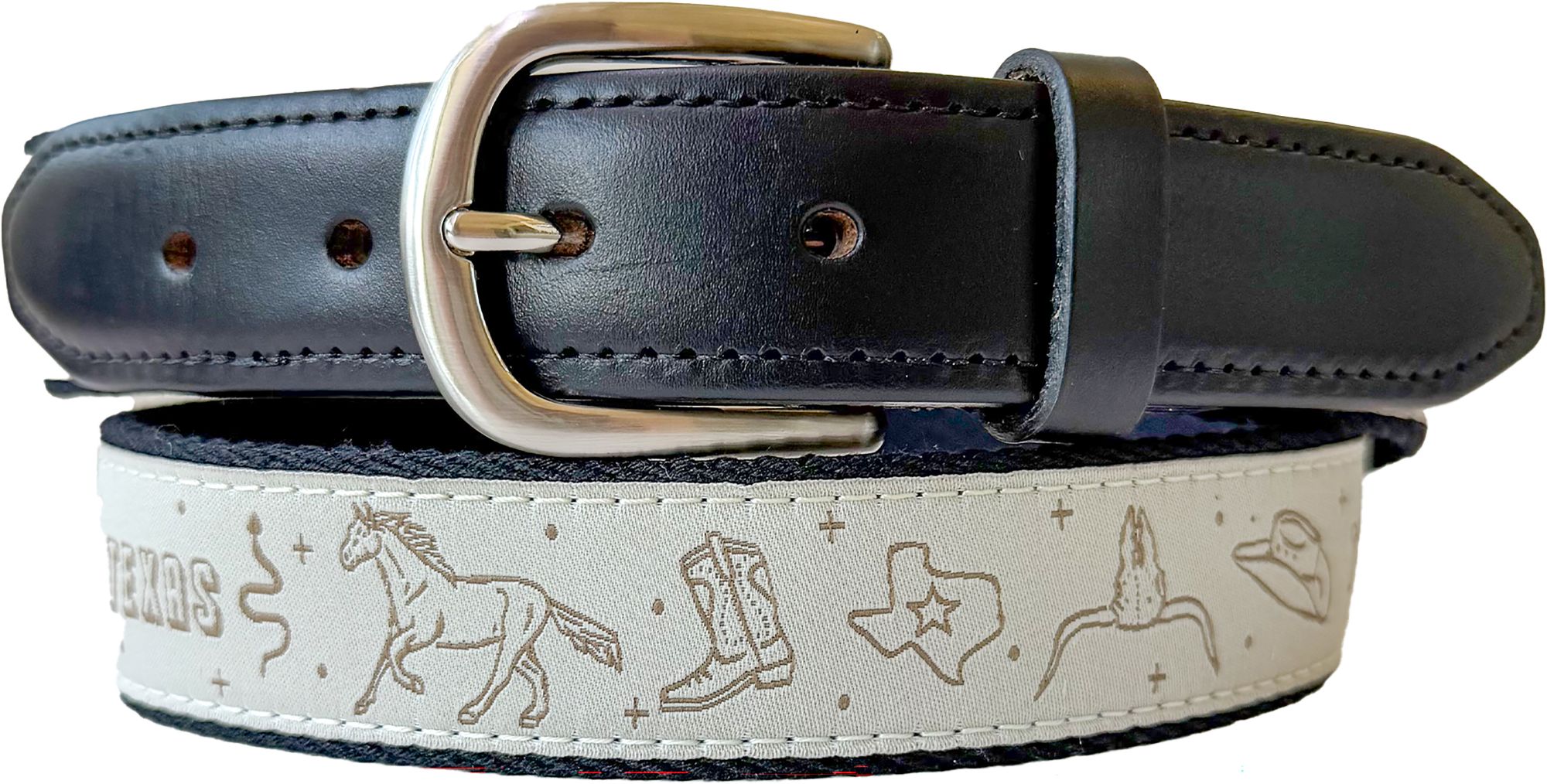 YRI Belts Men's Texas Pride Ribbon Golf Belt