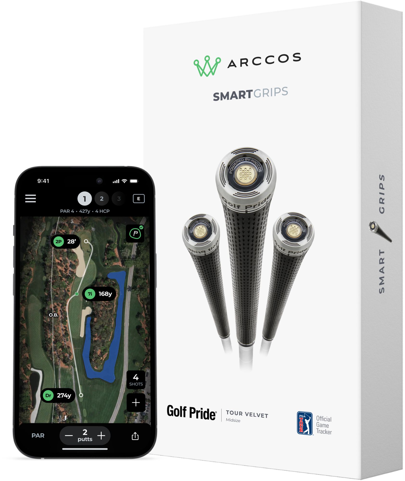 Arccos x Golf Pride Tour Velvet Smart Grips Swing Grips