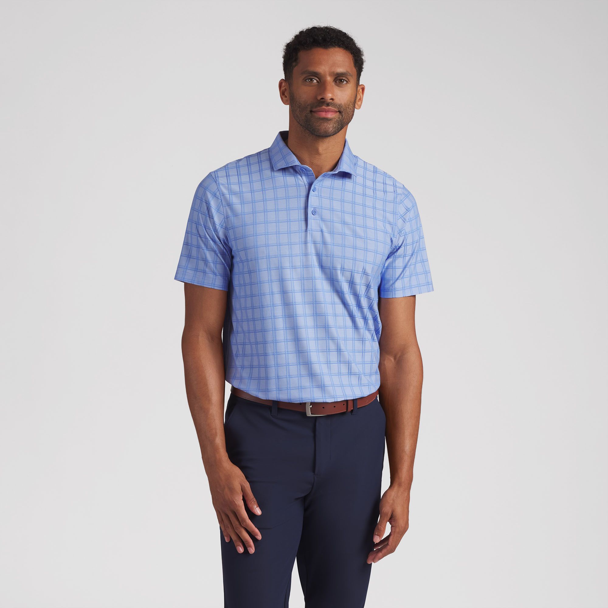 PUMA Men's MATTR Plaid BN Golf Polo