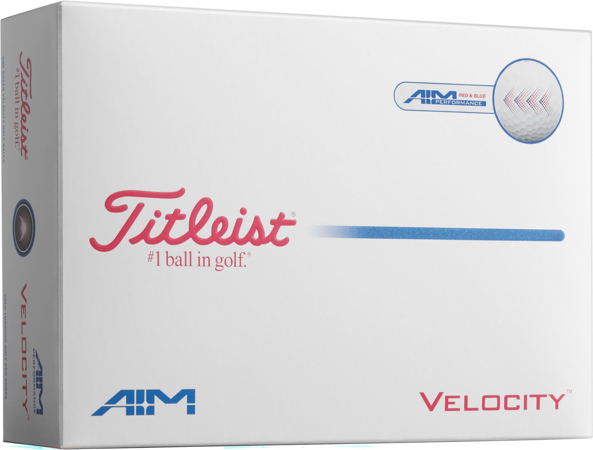 Titleist 2026 Velocity AIM Performance Red, White & Blue Golf Balls