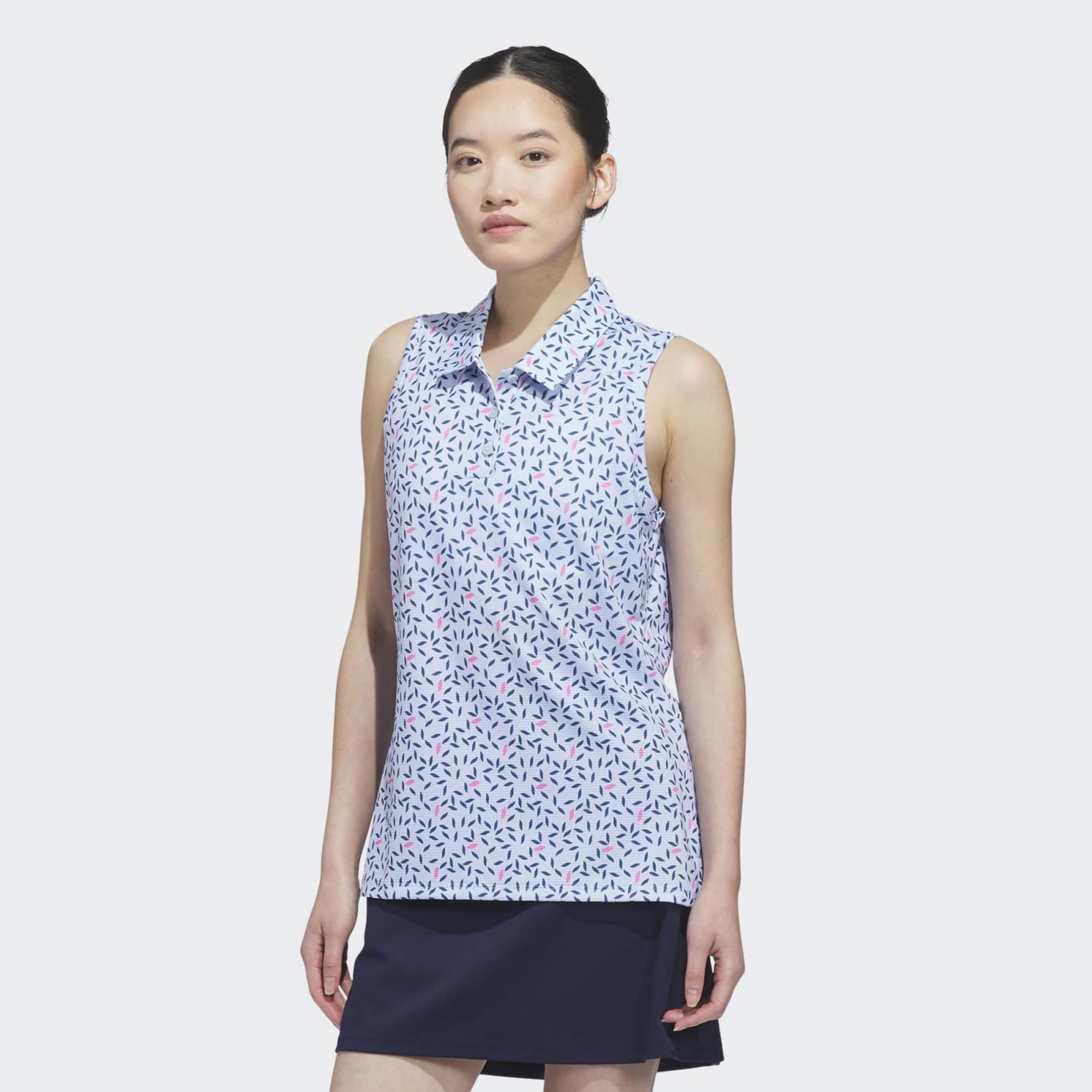 adidas Women's Ultimate365 Printed Climacool Sleeveless Golf Polo